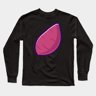 Purple Sweet Potato Cartoon Long Sleeve T-Shirt